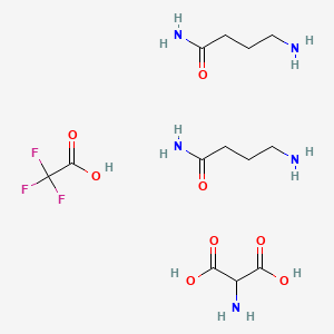 4-Aminobutanamide;2-aminopropanedioic acid;2,2,2-trifluoroacetic acid