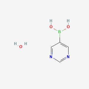 molecular formula C4H7BN2O3 B1396527 5-Pyrimidyl boronic acid hydrate CAS No. 696602-91-2
