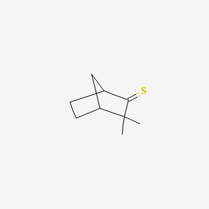 molecular formula C9H14S B13965279 Bicyclo[2.2.1]heptane-2-thione, 3,3-dimethyl- CAS No. 33312-98-0