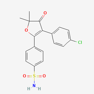 4-(3-(4-Chlorophenyl)-5,5-dimethyl-4-oxo-4,5-dihydrofuran-2-yl)benzenesulfonamide