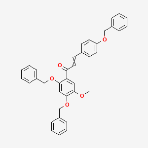 molecular formula C37H32O5 B13965293 1-[5-Methoxy-2,4-bis(phenylmethoxy)phenyl]-3-(4-phenylmethoxyphenyl)prop-2-en-1-one 