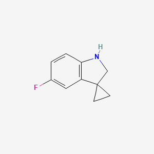 molecular formula C10H10FN B1396531 5'-Fluorospiro[cyclopropane-1,3'-indoline] CAS No. 913179-36-9