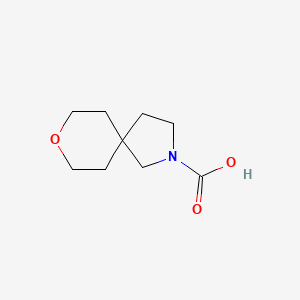 molecular formula C9H15NO3 B13965325 8-Oxa-2-azaspiro[4.5]decane-2-carboxylic acid 