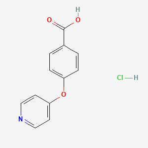 molecular formula C12H10ClNO3 B1396535 4-(吡啶-4-氧基)苯甲酸盐酸盐 CAS No. 1306606-31-4