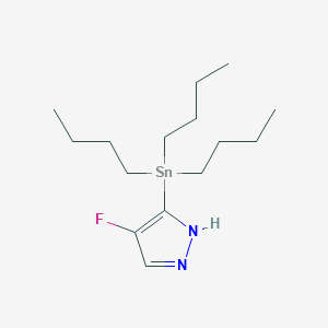 4-fluoro-5-tributylstannanyl-1H-pyrazole