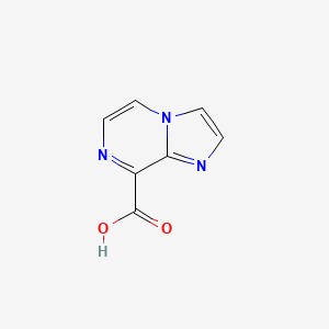 molecular formula C7H5N3O2 B1396540 咪唑并[1,2-a]吡嗪-8-羧酸 CAS No. 1029144-45-3