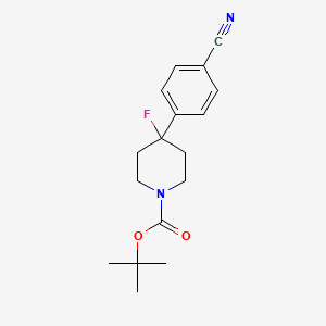 Tert-butyl 4-(4-cyanophenyl)-4-fluoropiperidine-1-carboxylate