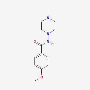 molecular formula C13H19N3O2 B13965439 4-methoxy-N-(4-methylpiperazin-1-yl)benzamide CAS No. 560100-55-2