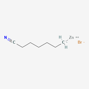 molecular formula C7H12BrNZn B13965446 zinc;heptanenitrile;bromide 