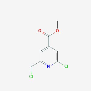 molecular formula C8H7Cl2NO2 B13965461 Methyl 2-chloro-6-(chloromethyl)isonicotinate 