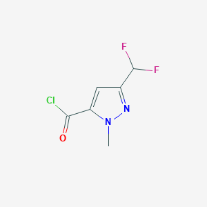 molecular formula C6H5ClF2N2O B1396550 3-(二氟甲基)-1-甲基-1H-吡唑-5-甲酰氯 CAS No. 2182594-97-2