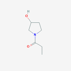 molecular formula C7H13NO2 B1396551 1-(3-Hydroxypyrrolidin-1-yl)propan-1-one CAS No. 1344224-72-1