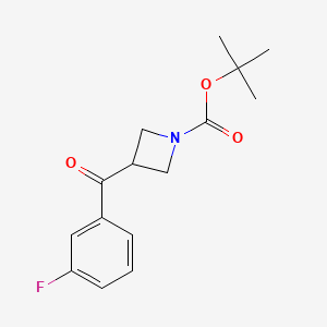 molecular formula C15H18FNO3 B13965521 Tert-butyl 3-(3-fluorobenzoyl)azetidine-1-carboxylate 