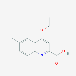 molecular formula C13H13NO3 B1396556 4-乙氧基-6-甲基喹啉-2-羧酸 CAS No. 1351771-17-9