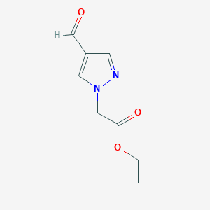 molecular formula C8H10N2O3 B1396557 乙酸2-(4-甲酰-1H-吡唑-1-基)乙酯 CAS No. 853807-83-7