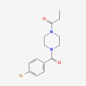 molecular formula C14H17BrN2O2 B1396558 1-[4-(4-溴苯甲酰)哌嗪-1-基]丙酮 CAS No. 1311756-76-9