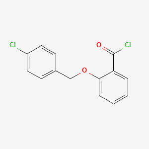 B1396560 2-(4-Chlorobenzyloxy)benzoyl chloride CAS No. 886447-20-7