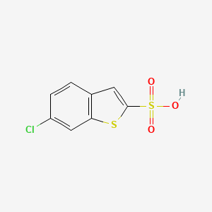 molecular formula C8H5ClO3S2 B13965627 6-Chlorobenzo[b]thiophene-2-sulfonic acid 