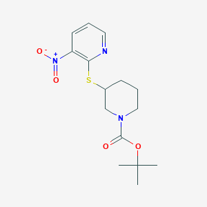 3-(3-Nitro-pyridin-2-ylsulfanyl)-piperidine-1-carboxylic acid tert-butyl ester