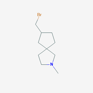 molecular formula C10H18BrN B13965642 7-(Bromomethyl)-2-methyl-2-azaspiro[4.4]nonane 