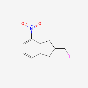 molecular formula C10H10INO2 B13965665 2-(iodomethyl)-4-nitro-2,3-dihydro-1H-indene 