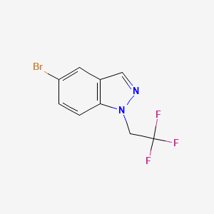 molecular formula C9H6BrF3N2 B13965687 5-bromo-1-(2,2,2-trifluoroethyl)-1H-indazole 