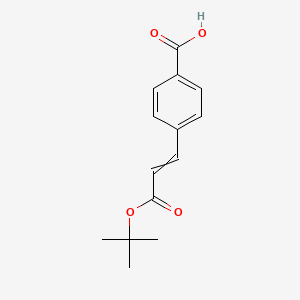 B1396569 Benzoic acid, 4-[3-(1,1-dimethylethoxy)-3-oxo-1-propenyl]- CAS No. 151329-39-4