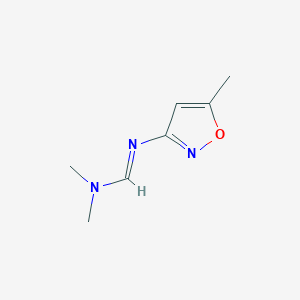 molecular formula C7H11N3O B139657 N,N-二甲基-N'-(5-甲基-1,2-恶唑-3-基)甲亚胺酰胺 CAS No. 134540-15-1