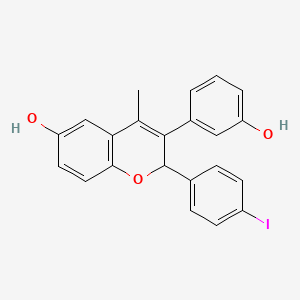 3-(3-hydroxyphenyl)-2-(4-iodophenyl)-4-methyl-2H-chromen-6-ol