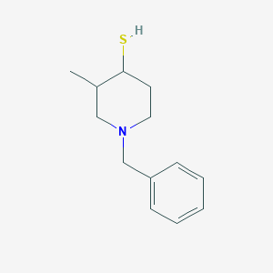 molecular formula C13H19NS B13965709 1-Benzyl-3-methylpiperidine-4-thiol 