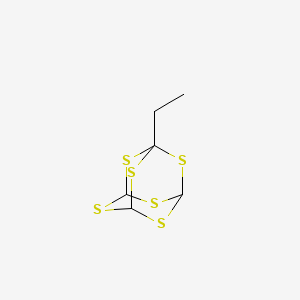 2,4,6,8,9,10-Hexathiatricyclo[3.3.1.1(3,7)]decane, 1-ethyl-