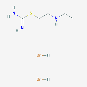 molecular formula C5H15Br2N3S B13965734 Carbamimidothioic acid, 2-(ethylamino)ethyl ester, dihydrobromide CAS No. 37914-75-3