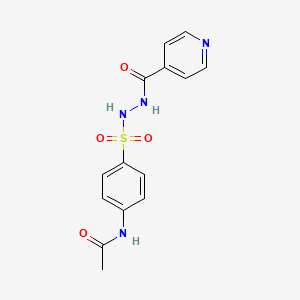 N-[4-[(pyridine-4-carbonylamino)sulfamoyl]phenyl]acetamide