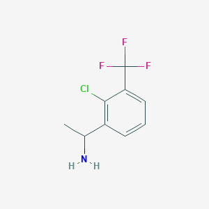 1-[2-Chloro-3-(trifluoromethyl)phenyl]ethan-1-amine