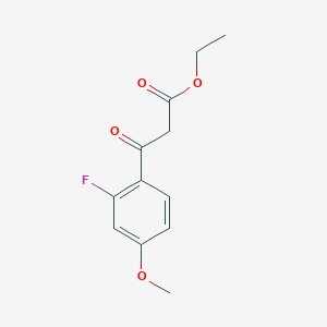 molecular formula C12H13FO4 B1396586 Ethyl 3-(2-fluoro-4-methoxyphenyl)-3-oxopropanoate CAS No. 188182-79-8
