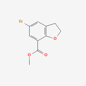 molecular formula C10H9BrO3 B1396593 甲基5-溴-2,3-二氢苯并呋喃-7-羧酸酯 CAS No. 252921-20-3