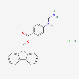 9H-fluoren-9-ylmethyl 4-(aminomethylamino)benzoate;hydrochloride