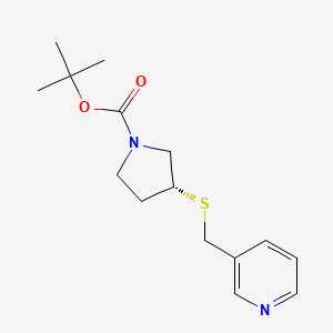 (R)-3-(Pyridin-3-ylmethylsulfanyl)-pyrrolidine-1-carboxylic acid tert-butyl ester