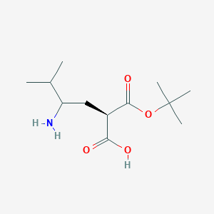 (2R)-4-amino-5-methyl-2-[(2-methylpropan-2-yl)oxycarbonyl]hexanoic acid