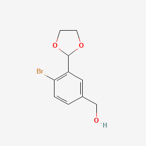 [4-Bromo-3-(1,3-dioxolan-2-yl)phenyl]methanol