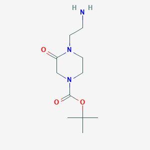 molecular formula C11H21N3O3 B1396609 Tert-butyl 4-(2-aminoethyl)-3-oxopiperazine-1-carboxylate CAS No. 234108-58-8