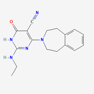 4-(4,5-dihydro-1H-benzo[d]azepin-3(2H)-yl)-2-(ethylamino)-6-hydroxypyrimidine-5-carbonitrile