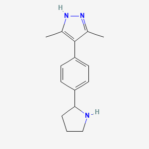 3,5-Dimethyl-4-[4-(2-pyrrolidinyl)phenyl]-1h-pyrazole