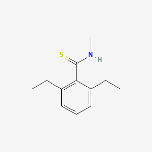 molecular formula C12H17NS B13966172 Benzenecarbothioamide, 2,6-diethyl-N-methyl- CAS No. 489470-22-6