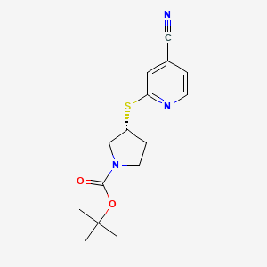 (R)-3-(4-Cyano-pyridin-2-ylsulfanyl)-pyrrolidine-1-carboxylic acid tert-butyl ester