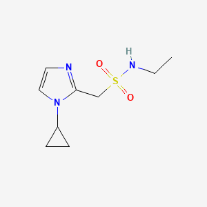 molecular formula C9H15N3O2S B13966181 1-(1-cyclopropyl-1H-imidazol-2-yl)-N-ethylmethanesulfonamide 