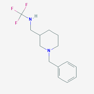 molecular formula C14H19F3N2 B13966189 N-((1-benzylpiperidin-3-yl)methyl)-1,1,1-trifluoromethanamine 