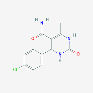 molecular formula C12H12ClN3O2 B13966229 4-(4-Chlorophenyl)-6-methyl-2-oxo-1,2,3,4-tetrahydropyrimidine-5-carboxamide 