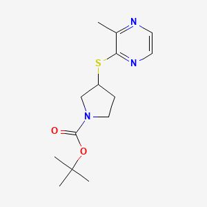 3-(3-Methyl-pyrazin-2-ylsulfanyl)-pyrrolidine-1-carboxylic acid tert-butyl ester