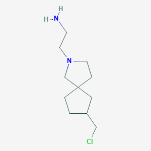 molecular formula C11H21ClN2 B13966240 2-(7-(Chloromethyl)-2-azaspiro[4.4]nonan-2-yl)ethanamine 